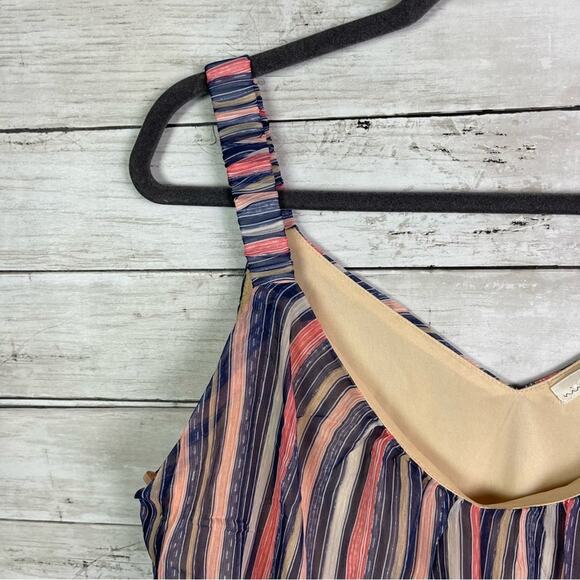 Nine Button Stripped Cami Top Size Large - Picture 3 of 4